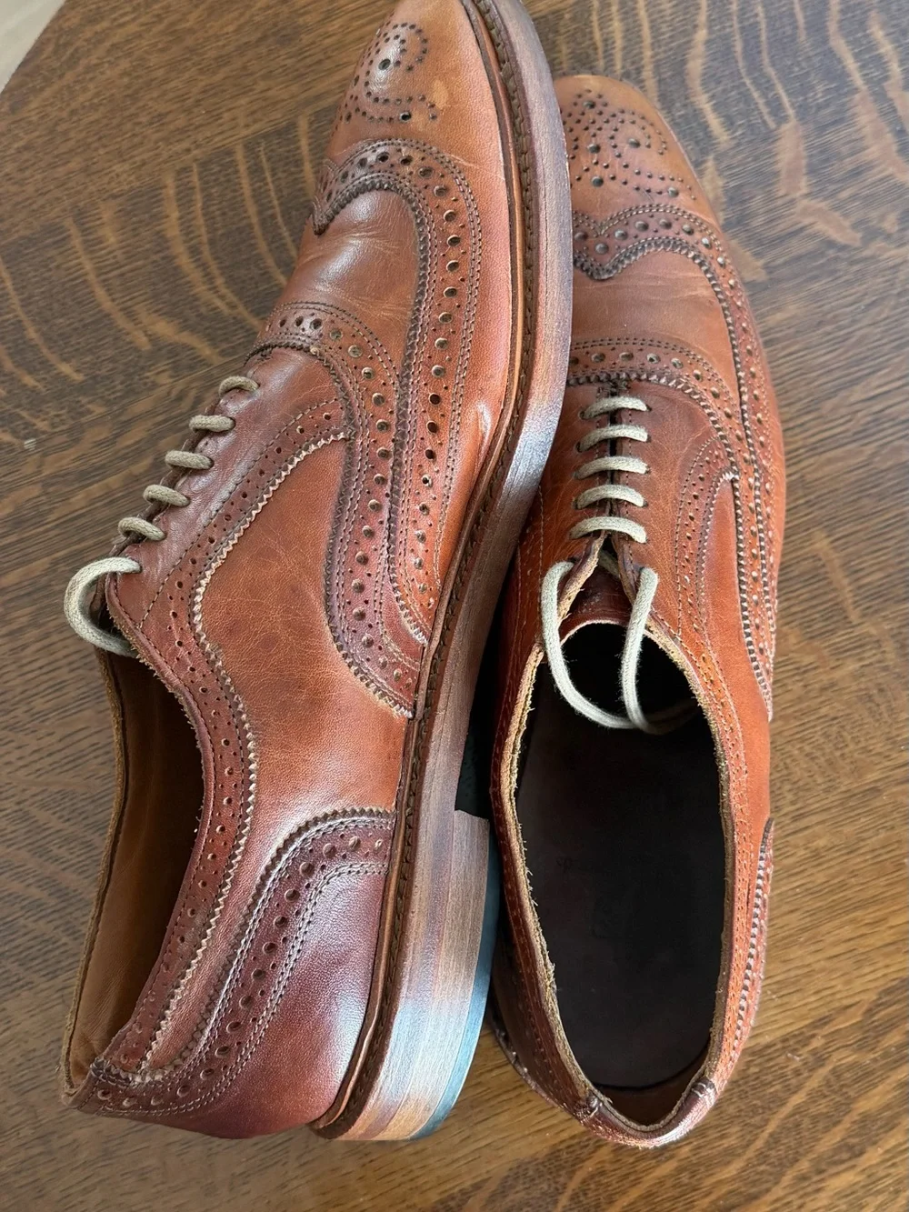 Allen Edmonds McTavish 4035 Brown Leather Wingtip Oxford Men’s 12 D Made in USA